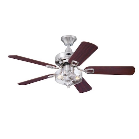 Westinghouse Westinghouse Richboro SE 42 in. Brushed Nickel Brown LED Indoor Ceiling Fan 7312500